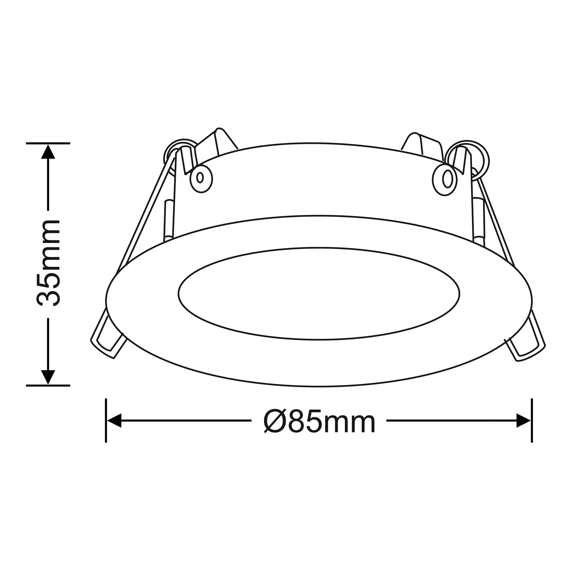 Bruve 10 Tridonic Powered 10W 2700K 710lm 36° CRI>90 LED Engine Antique Brass Fixed Round Recessed Downlight, Inner Glass cover, IP65 DM200792  Dlux Bruve 10 IP65